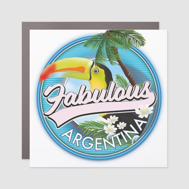 explore fabulous Argentina logo Car Magnet (Front)