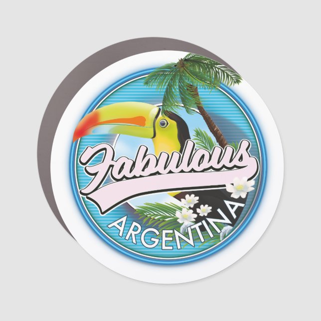 explore fabulous Argentina logo Car Magnet (Front)