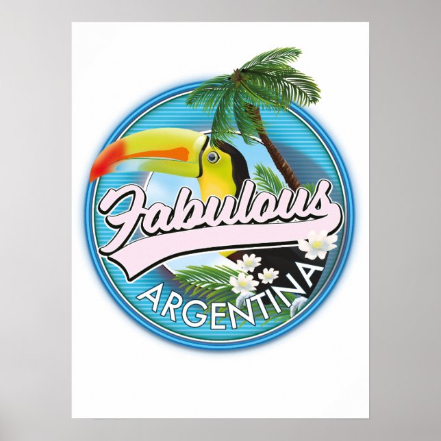 explore fabulous Argentina logo Postcard Poster (Front)