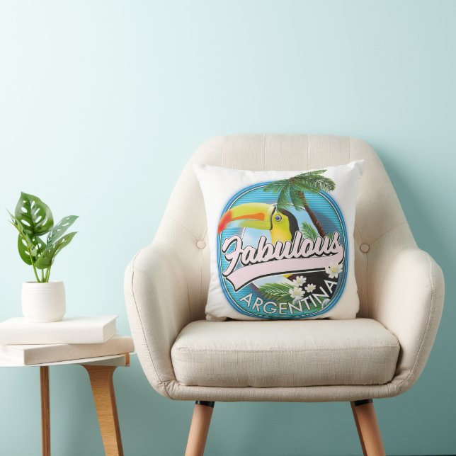 explore fabulous Argentina logo Throw Pillow (Chair)