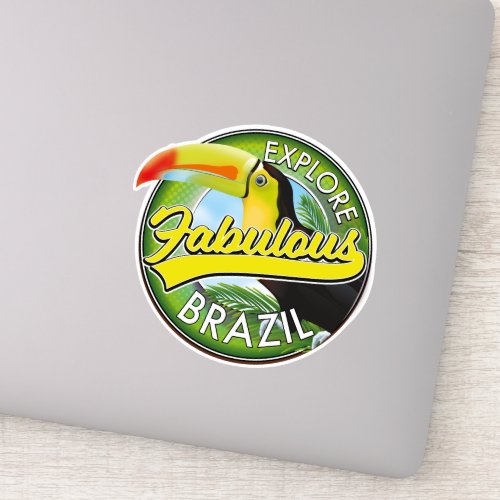 Explore Fabulous Brazil Logo Sticker