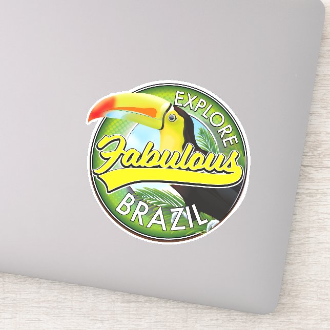 Explore Fabulous Brazil Logo Sticker (Detail)