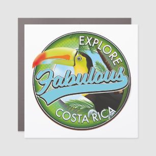Explore fabulous costa rica logo car magnet