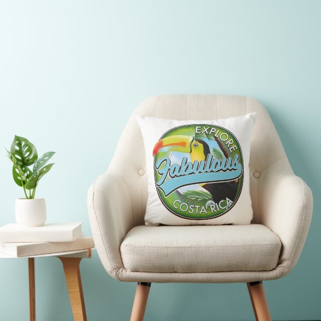 Explore fabulous costa rica logo throw pillow (Chair)