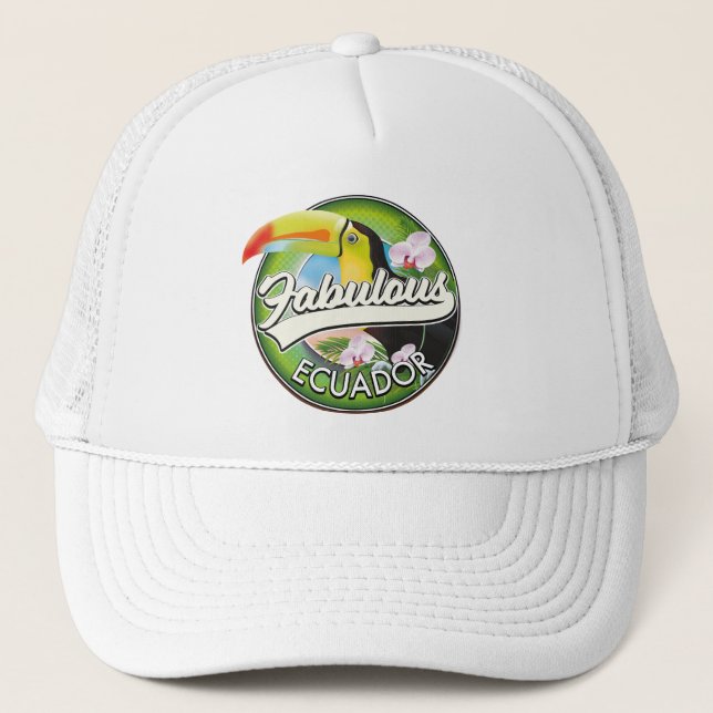 Explore fabulous Ecuador logo Trucker Hat (Front)