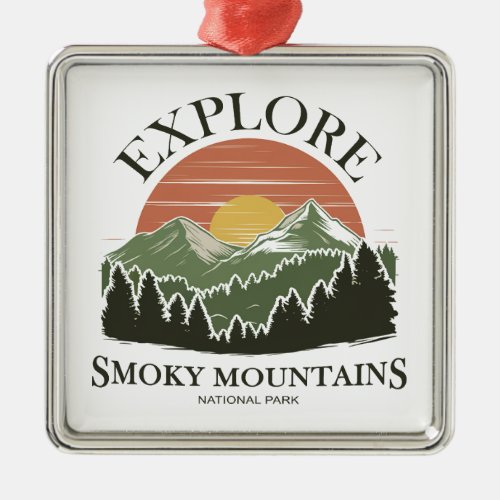 Explore Great Smoky Mountains National Park Metal Ornament