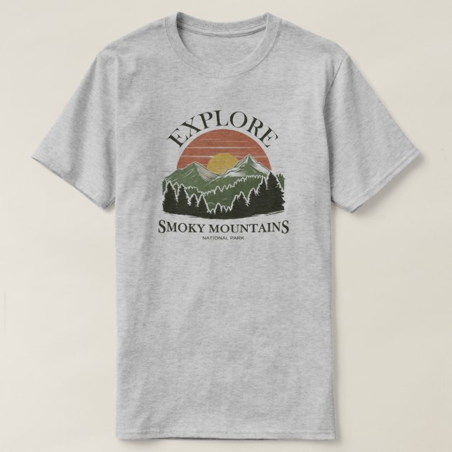 Explore Great Smoky Mountains National Park T-Shirt (Design Front)