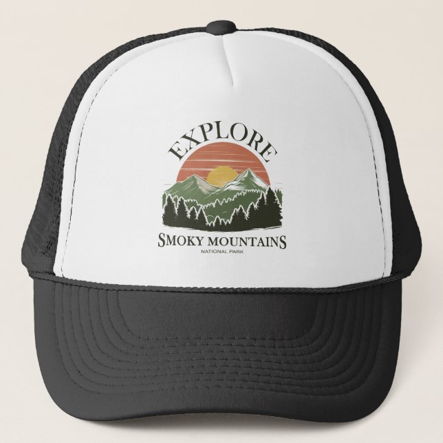Explore Great Smoky Mountains National Park Trucker Hat (Front)