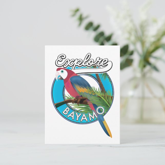 Explore Hawaii retro logo Postcard (Standing Front)