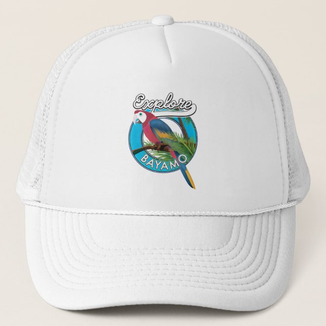 Explore Hawaii retro logo Trucker Hat (Front)