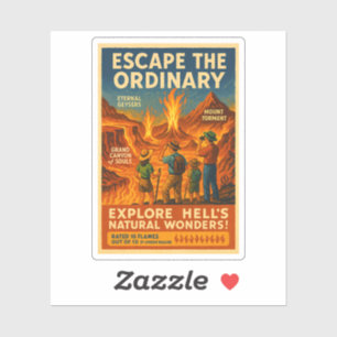 Explore Hell’s Natural Wonders – Eternal Geysers Sticker