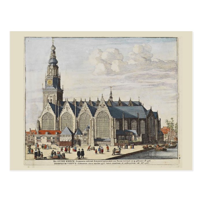 Explore Holland, Amsterdam, the Old Church Postcard