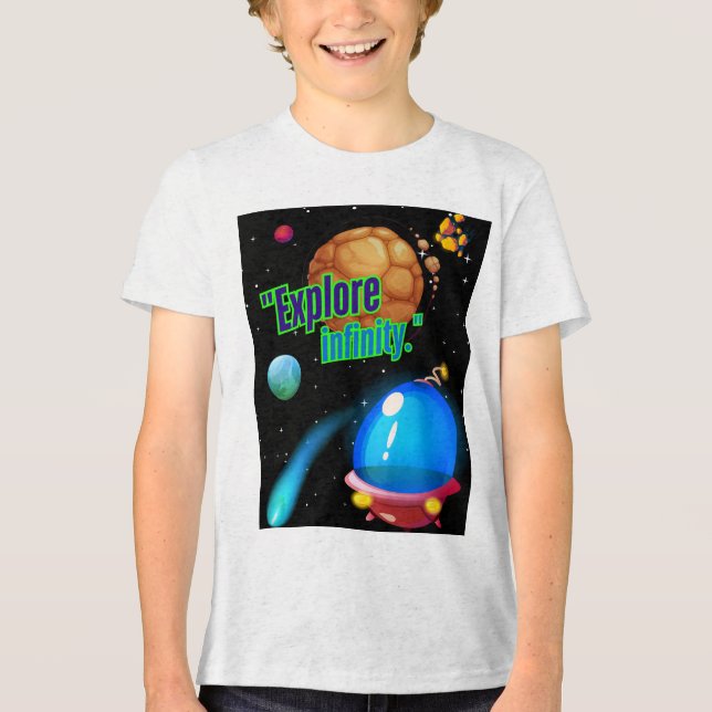 Explore infinity Tri-Blend shirt (Front)