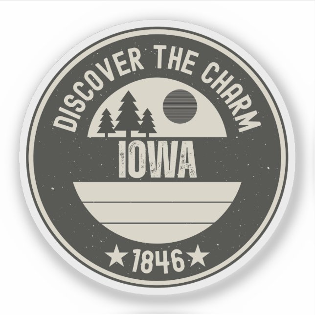 Explore Iowa- Designs for Every Lover Sticker (Front)