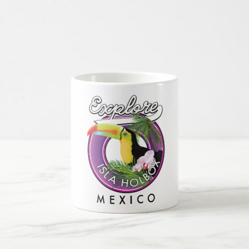 explore Isla Holbox beach mexico travel patch Coffee Mug