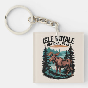 Explore Isle Royale National Park Lake Superior Keychain
