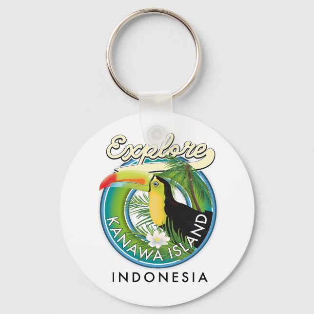 explore Kanawa Island Indonesia Keychain (Front)