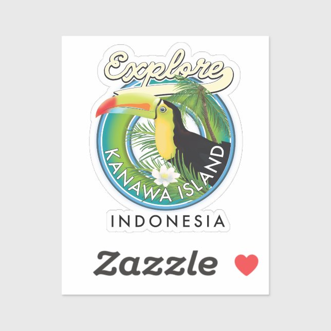 explore kanawa island indonesia sticker (Sheet)
