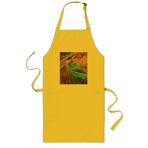 Explore life Blue Boat T_Shirts Long Apron