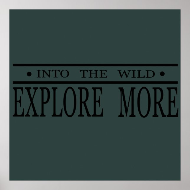Explore more into the wild hiking  poster (Front)