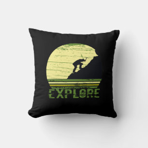 Explore more into the wild hiking  throw pillow