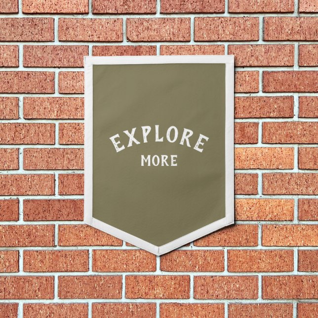 Explore More Modern Green Adventure Kids Room Pennant (Insitu 1)