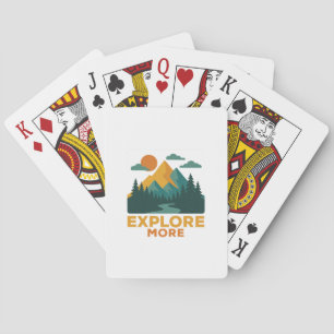 Explore More – Retro Mountain & Forest Adventure Poker Cards