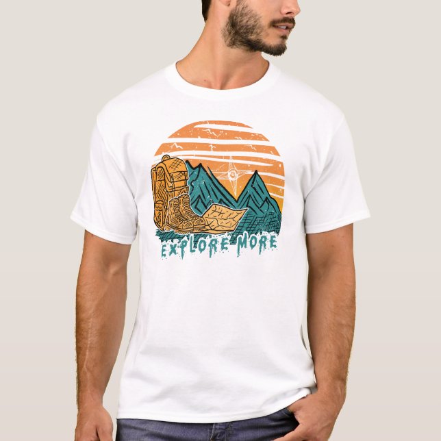 Explore more travel adventure drawing T-Shirt (Front)