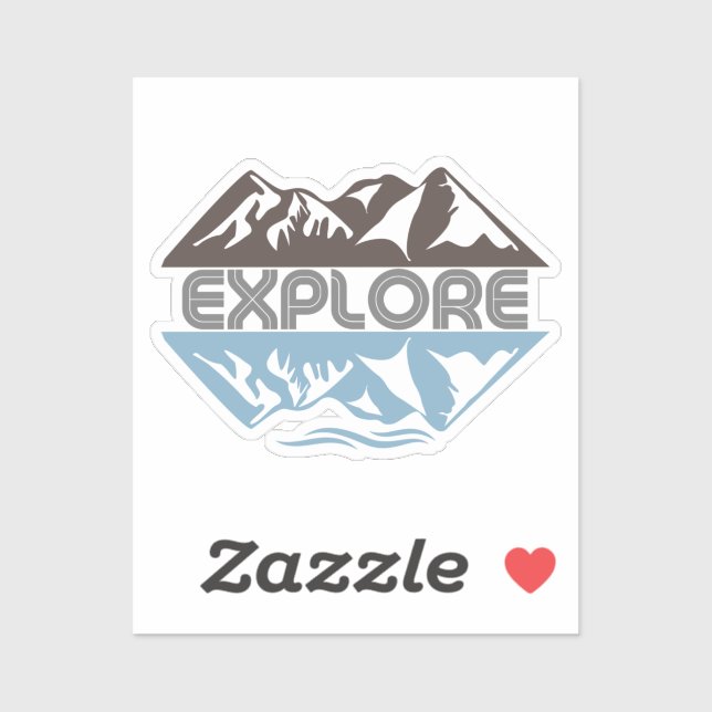Explore Mountain And Water Mirror Sticker (Sheet)