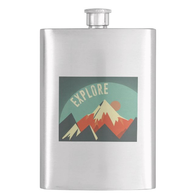 Explore Mountains Flask (Front)