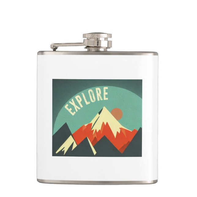Explore Mountains Flask (Front)