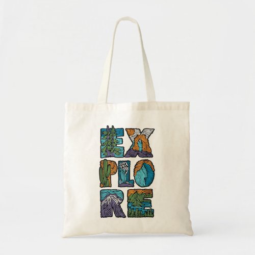 Explore Nature Outdoor Lover National Park Hiking  Tote Bag