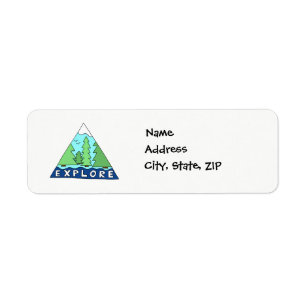 Explore Nature Outdoors Wilderness Mountains Label