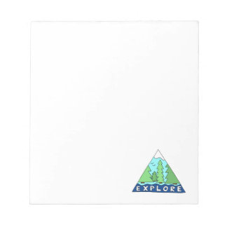Explore Nature Outdoors Wilderness Mountains Notepad