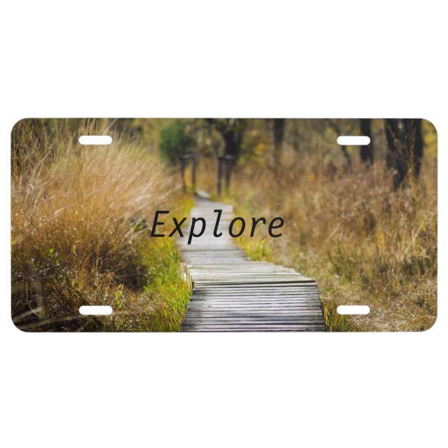 Explore, Nature Path Adventure License Plate (Front)
