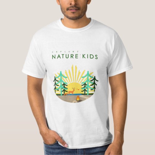 Explore Nature with Kids Mens TShirt Graphic