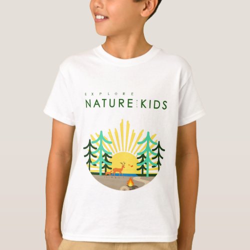 Explore Nature with Kids T_Shirt Graphics