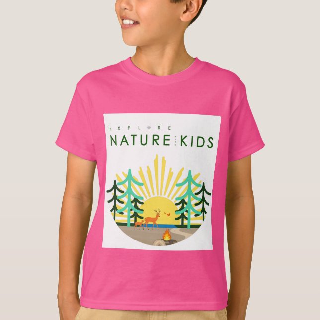 Explore Nature with Kids T-Shirt Graphics (Front)