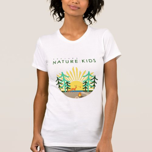 Explore Nature with Kids Women T_shirt Graphics