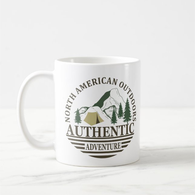 Explore north American outdoor hiking adventure Coffee Mug (Left)