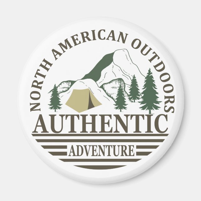 Explore north American outdoor hiking adventure Magnet (Front)