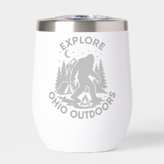 Explore Ohio Outdoors Bigfoot Camping Wine Tumbler