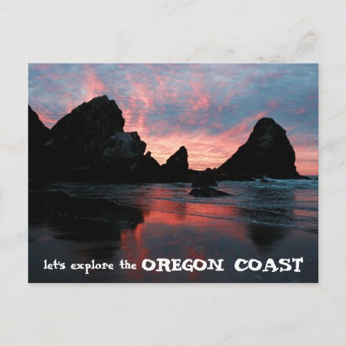 Explore Oregon Coast Sunrise Harris Beach Postcard