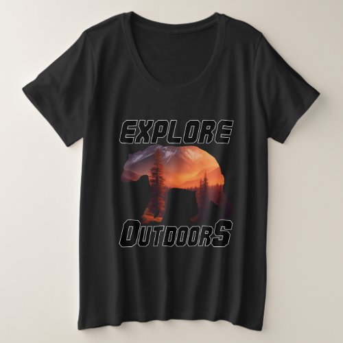 EXPLORE OUT DOORS PLUS SIZE T_Shirt