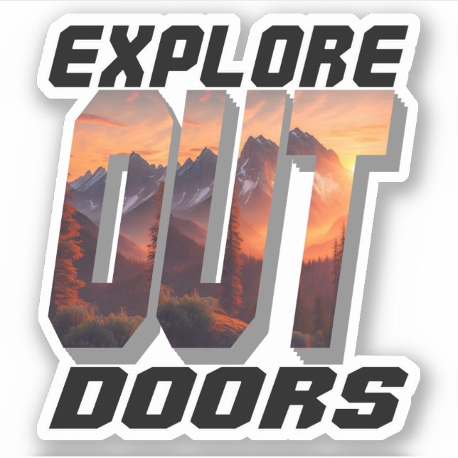 EXPLORE OUT DOORS STICKER (Front)