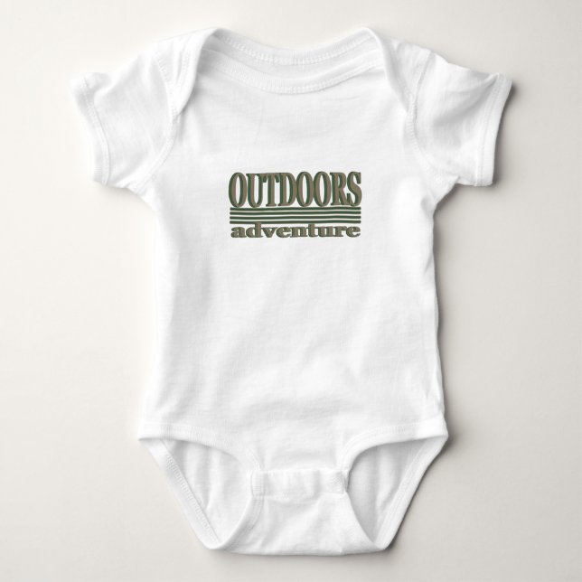 Explore outdoor hiking logo for hikers baby bodysuit (Front)