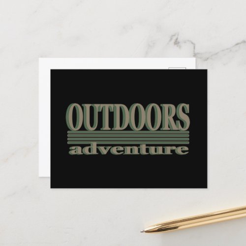 Explore outdoor hiking logo for hikers holiday postcard