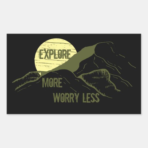explore outdoor quotes rectangular sticker