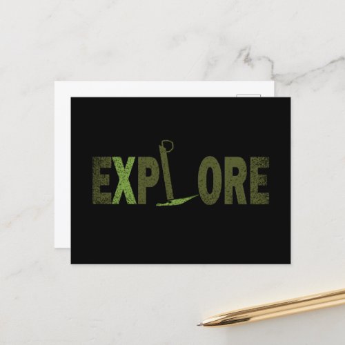 explore outdoor rock climbing holiday postcard