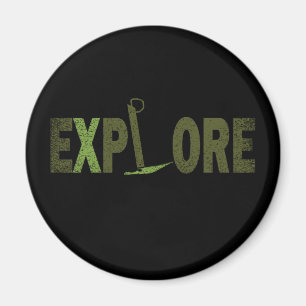 explore outdoor rock climbing magnet